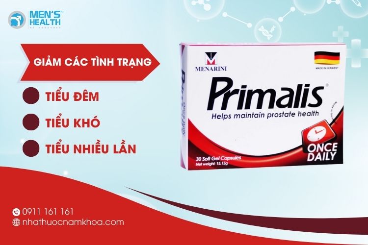 Primalis được sử dụng trong điều trị hoặc hỗ trợ điều trị các triệu chứng tiểu đêm, tiểu khó, tiểu nhiều lần
