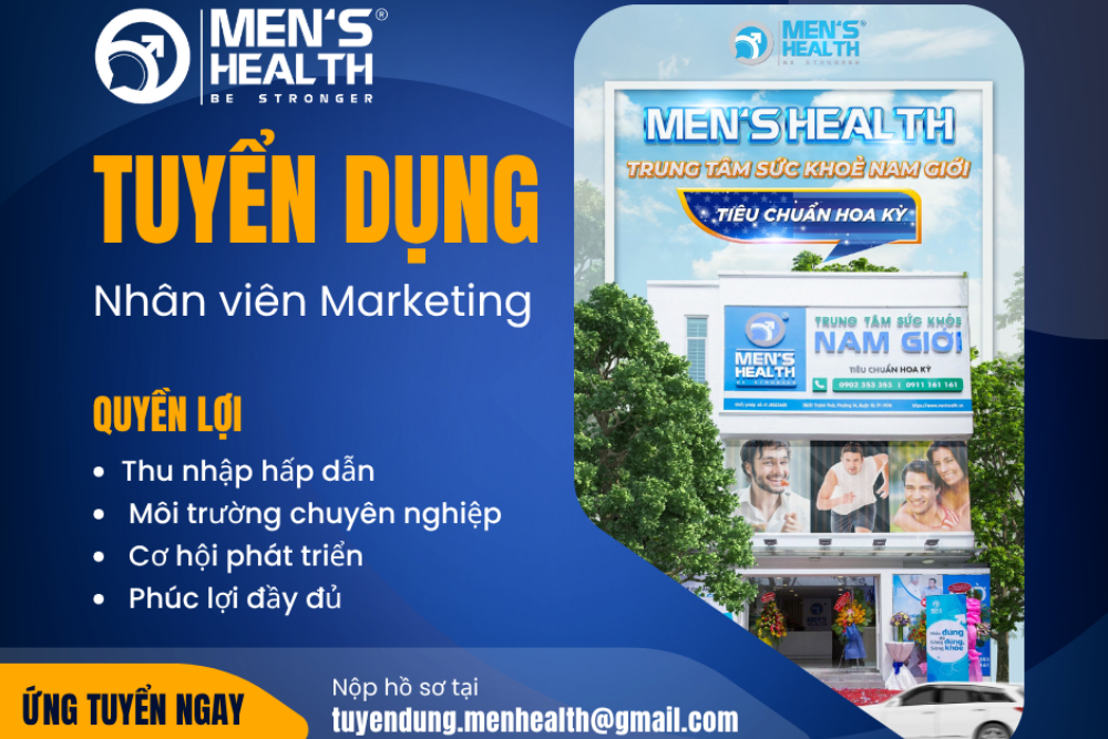 [THÁNG 10] TUYỂN DỤNG HOT!!! MEN’S HEALTH CẦN TÌM MARKETER VỀ ĐỘI